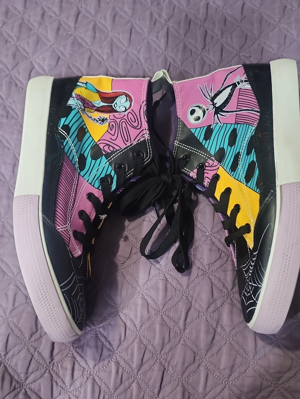Nightmare Before Christmas Patchwork High-Top Sneakers Size 11